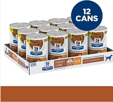 HILLS Science Diet Dog K/D Chicken and Vegetable Stew 12 x 12.5oz
