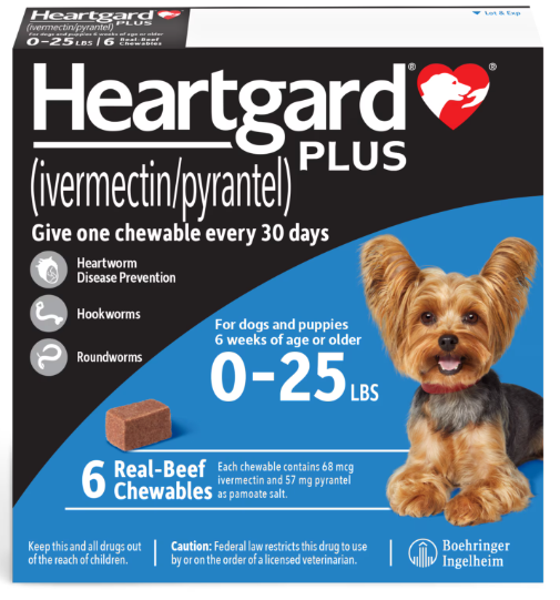 Heartgard Plus Chewables for Dogs up to 11kg